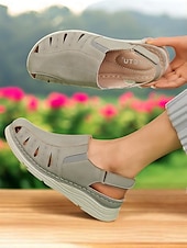 preiswerte Komfortsandalen-Slingback-Freizeitsandalen für Damen – geschlossene Schuhe mit Cut-out-Design, bequem für den Alltag und Frühlings-/Sommeranlässe
