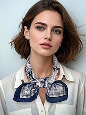cheap Women&#039;s Scarves-Paisley pattern multicolor silk scarf - soft and stylish women&#039;s headband and pocket square, perfect for casual, outdoor and formal occasions