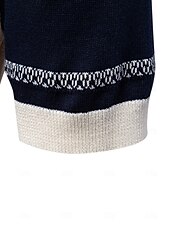 cheap Men&#039;s Elite Polo-Men&#039;s Polo Knit Polo Sweater Formal Work Turndown Short Sleeve Striped Vertical Stripes Stripe-Trim Stripe Spring Beige Polo