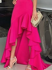 preiswerte Kentucky Kleid-Kentucky Derby Damen Maxidress A Linie Kleid Sommerkleid Kleid mit Puffärmeln Elegant Halbformelle Kleider kleid hochzeitsgast Verlobung Cocktailparty Regular Fit Graphic Ärmellos V Ausschnitt