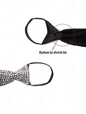 abordables Cravates et nœuds papillon pour hommes-cravate style diamant en strass pour hommes et femmes – détail étincelant en faux diamant pour événements officiels, fêtes et occasions spéciales