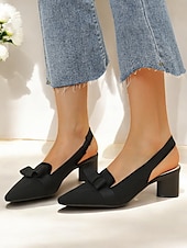 olcso Block Heels-slingback sarok masnival, flyknit hálós felsőrésszel és blokksarkúval elegáns irodai viselethez és esti rendezvényekhez