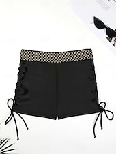 abordables Bas de bikini-Femme Maillots de Bain Caleçon extensible Maillot de bain Patchwork Taille haute Vacances Tenues de plage Couleur unie Sans Manches Maillots de bain