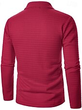 economico Giubbotti e cappotti da uomo-Per uomo Giacca Leggera Giacca Estiva Giacca Camicia Giacca di transizione Vacanza Quotidiano Resistente all&#039;usura Tasca Primavera Autunno Semplice Moda Classico Bavero Regolare Nero Bianco Vino Blu