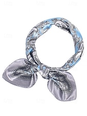 cheap Women&#039;s Scarves-Paisley pattern multicolor silk scarf - soft and stylish women&#039;s headband and pocket square, perfect for casual, outdoor and formal occasions