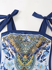 billiga One-piece-baddräkter-Dam Badkläder En bit 2 st Kjol Baddräkt Öppen rygg Magkontroll Hög midja Smal Semester Standkläder Blommig Rund Ärmlös Baddräkter
