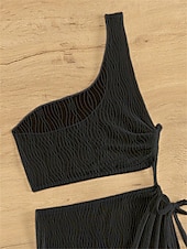 economico Abiti da spiaggia-Per donna Costumi da bagno Prendisole Vestito da spiaggia Costume da bagno Tagliato Festività Abbigliamento mare Tinta unica Collo asimmetrico Senza maniche Costumi da bagno