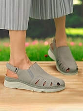preiswerte Komfortsandalen-Slingback-Freizeitsandalen für Damen – geschlossene Schuhe mit Cut-out-Design, bequem für den Alltag und Frühlings-/Sommeranlässe