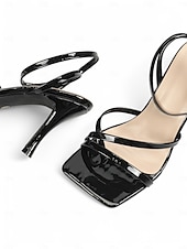 preiswerte Kleidungs-Sandalen-Riemchensandalen mit hohem Absatz für Damen – elegante offene Pumps mit Knöchelriemen und quadratischem Zehendesign, perfekt für Hochzeiten, Cocktailpartys und formelle Veranstaltungen