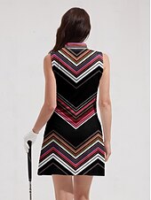 billiga Kvinnors golfkläder-Dam golfklänning Svart Ärmlös Golfkläder för damer Kläder Outfits Bär kläder