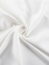 preiswerte Kleine weiße Kleider-Empfang Kleine Weiße Kleider Hochzeitskleider Etui-/Säulen Quadrat-Ausschnitt Lange Ärmel Bodenlänge Chiffon Brautkleider mit Schleife(n) Einfarbig