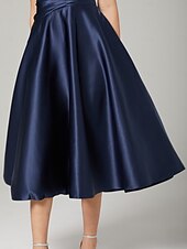 economico Lunghezza del pavimento-Abito A-Line Abito per Madre della Sposa Elegante Collo a V Lunghezza Te Charmeuse Senza Maniche con Ruches