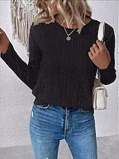 cheap Lace Tops-Women&#039;s Dressy Tops Elegant Long Sleeve Crew Neck Regular Tops White [shipping within 48 hours] Black [shipping within 48 hours] Summer Spring