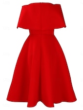 ieftine rochie Kentucky-Kentucky Derby Pentru femei Rochii Midi Rochie A line Rochie de vară Rochie Fit And Flare Rochie cu maneci bufante cocktail Rochii Semi Formale Kentucky Derby Invitat la nunta Logodnă Petrecere cu