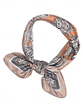 cheap Women&#039;s Scarves-Paisley pattern multicolor silk scarf - soft and stylish women&#039;s headband and pocket square, perfect for casual, outdoor and formal occasions