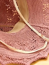 levne Dámské klobouky-dámský bohémský háčkovaný klobouk proti slunci s 3D květinovým zdobením - skládací, lehký a prodyšný, ideální pro letní, plážové a outdoorové aktivity