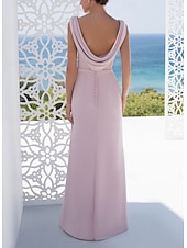 cheap Bridesmaid Dresses-Mermaid / Trumpet / Sheath / Column Bridesmaid Dress Bateau Neck Sleeveless Pink Floor Length Stretch Fabric with Ruching / Solid Color 2022