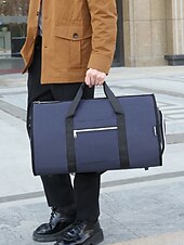 abordables Bolsos de viaje-Bolsa de viaje para traje de hombre, bolsa de lona: diseño espacioso de bolsa de lona, cierre de cremallera, varios colores, duradera y elegante, perfecta para viajes de negocios, viajes y ocasiones especiales.