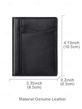 cheap Wallets-Men&#039;s RFID Blocking Wallet, Premium Cowhide Leather, Slim Design with Multiple Card Slots and ID Window – Secure and Stylish Wallet for Everyday Use Wine Black Dark Green
