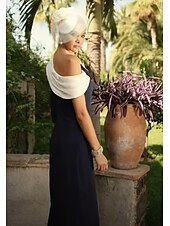 preiswerte Overalls für Mütter-Jumpsuits Mutter der Braut formell elegant vintage Ein-Schulter Fußlänge Stretch-Stoff mit kaskadierenden Rüschen Farbblock einfarbig Derby Rennkleid 2025