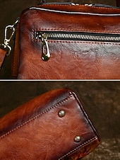 tanie Torby i torebki-torebka ze skóry vintage z nadrukiem słonecznika i motyla – stylowa torebka typu crossbody dla kobiet, idealna na co dzień i na wyjścia na zewnątrz czerwony brązowy zielony