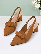 olcso Block Heels-slingback sarok masnival, flyknit hálós felsőrésszel és blokksarkúval elegáns irodai viselethez és esti rendezvényekhez