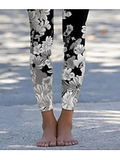 女性のレギンス トラウザーズ ビンテージファッション カジュアル フルレングス ハイウエスト フローラル グラフィックプリント サーマル 暖かい 弾力性のある 通気性のある ソフト マイクロエラスティック バケーション カジュアル デイリー ブラック ホワイト ピンク ブルー レギュラーフィット お買い得  花柄-女性のレギンス トラウザーズ ビンテージファッション カジュアル フルレングス ハイウエスト フローラル グラフィックプリント サーマル 暖かい 弾力性のある 通気性のある ソフト マイクロエラスティック バケーション カジュアル デイリー ブラック ホワイト ピンク ブルー レギュラーフィット