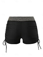 abordables Bas de bikini-Femme Maillots de Bain Caleçon extensible Maillot de bain Patchwork Taille haute Vacances Tenues de plage Couleur unie Sans Manches Maillots de bain