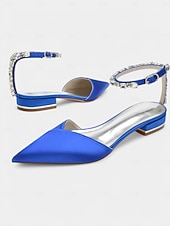 abordables Officiel-chaussures de mariage chic en satin noir avec bride à la cheville en cristal – bout pointu, talon bas, parfaites pour les mariages et les occasions élégantes