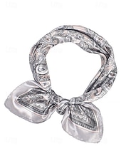 cheap Women&#039;s Scarves-Paisley pattern multicolor silk scarf - soft and stylish women&#039;s headband and pocket square, perfect for casual, outdoor and formal occasions