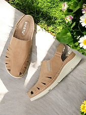 preiswerte Komfortsandalen-Slingback-Freizeitsandalen für Damen – geschlossene Schuhe mit Cut-out-Design, bequem für den Alltag und Frühlings-/Sommeranlässe