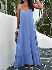 preiswerte Kleider für die Ferien-Damen Minikleid Casual kleid skims dress Basic Brautkleider schlicht Urlaub Täglich Regular Fit Glatt Ärmellos Gurt Schwarz Rote Blau Grün Sommer