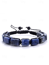 preiswerte Damenarmband-mehrfarbiges Natursteinarmband für Frauen, verstellbare Makramee-Kordel, Heilkristalle, Boho-Chic-Stil, ideal für spirituelle, lässige oder alltägliche Kleidung