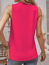 tanie Tank topy i topy na ramiączkach damskie-Koszulka na ramiączkach damska w Panterkę z literami stylowa codzienna bez rękawów z okrągłym dekoltem klasyczne codzienna różowa letnia