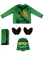 levne Chlapecké kostýmy-Ninja Cosplay kostým Úbory Legrační kostýmy cosplay Chlapecké Dívčí Dětské Výkon Párty předvečer Všech svatých Karneval Mardi Gras Jednoduchý karnevalový kostým