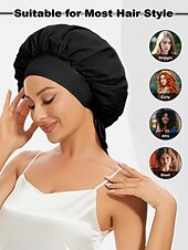 abordables Chapeaux pour femmes-bonnet de nuit en satin de soie avec nœud pour femme – protection des cheveux douce, confortable et élégante, disponible en plusieurs couleurs