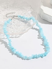 levne Dámský náhrdelník-ametystový křišťálový náhrdelník pro ženy přírodní kámen, surové čipové korálky, boho chic styl ideální pro každodenní nošení, duchovní a léčivé šperky