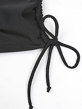 abordables Bas de bikini-Femme Maillots de Bain Caleçon extensible Maillot de bain Patchwork Taille haute Vacances Tenues de plage Couleur unie Sans Manches Maillots de bain