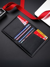 cheap Wallets-Men&#039;s RFID Blocking Wallet, Premium Cowhide Leather, Slim Design with Multiple Card Slots and ID Window – Secure and Stylish Wallet for Everyday Use Wine Black Dark Green