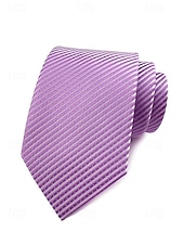 cheap Men&#039;s Ties &amp; Bow Ties-Men&#039;s striped satin tie, a variety of colors to meet different matching needs, suitable for business, wedding and formal events elegant and fashionable tie