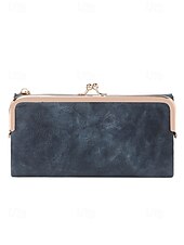 cheap Wallets-Women&#039;s Faux Leather Clip Bag Wallet Phone Case - Card Holder, ID Window, Zipper Closure - Versatile Design for Women - Perfect for Daily Use and Travel Black Pink Red