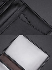 cheap Wallets-Men&#039;s RFID Blocking Wallet, Premium Cowhide Leather, Slim Design with Multiple Card Slots and ID Window – Secure and Stylish Wallet for Everyday Use Wine Black Dark Green