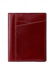 cheap Wallets-Men&#039;s RFID Blocking Wallet, Premium Cowhide Leather, Slim Design with Multiple Card Slots and ID Window – Secure and Stylish Wallet for Everyday Use Wine Black Dark Green
