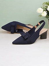 olcso Block Heels-slingback sarok masnival, flyknit hálós felsőrésszel és blokksarkúval elegáns irodai viselethez és esti rendezvényekhez