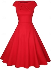 preiswerte abendkleider-Damen kleid lang Casual kleid Maxidress A Linie Kleid Basic Brautkleider schlicht Urlaub Party Arbeit Regular Fit Glatt Ärmellos Rundhalsausschnitt Schwarz Wein Rote Sommer Frühling