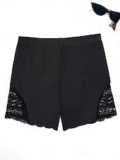 abordables Bas de bikini-Femme Maillots de Bain Caleçon extensible Maillot de bain Dentelle Patchwork Vacances Tenues de plage Couleur unie Sans Manches Maillots de bain