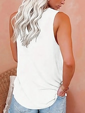 ieftine Magazin grafic Tricouri fără mâneci &amp; Camis-Ziua Mamei Pentru femei Camisole Tank Top Grafic Scrisă Casual Fără manșon Stil Nautic Topuri obișnuite Zilnic Imprimeu Negru Alb Roz Îmbujorat Vară