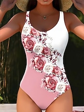 cheap One-piece swimsuits-Women&#039;s Swimsuits One Piece Monokini Swimsuit Backless Tummy Control High Waist Slim Vacation Beach Wear Ombre U Neck Sleeveless Bathing Suits