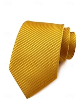 cheap Men&#039;s Ties &amp; Bow Ties-Men&#039;s striped satin tie, a variety of colors to meet different matching needs, suitable for business, wedding and formal events elegant and fashionable tie