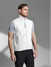 cheap Men&#039;s Golf Clothing-Men&#039;s Golf Jacket Black White Navy Blue Sleeveless Outerwear Golf Attire Clothes Outfits Wear Apparel